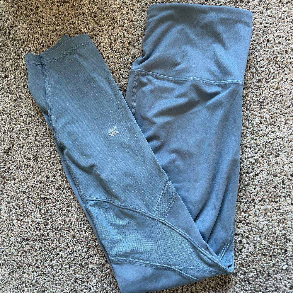 Shimmery mesh cut out leggings